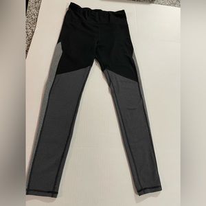 Champion Womens Black/Gray Leggings Duodry Elastic Waist Pull On Size S